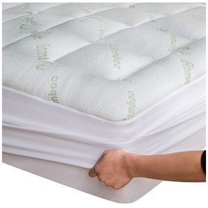 Bamboo Mattress Topper Cover With 1 Pillow Case